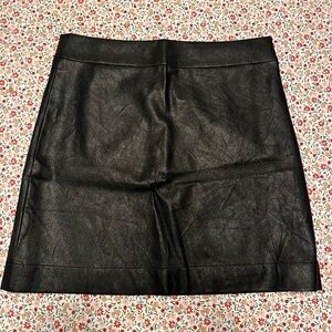 Faux-leather A-line mini skirt - J Crew Factory - 8
